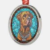 Schattige Hond Metalen Ornament (Links)
