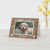 Schattige Hond Moeder Foto Moederdag Kaart (Gele Bloem)