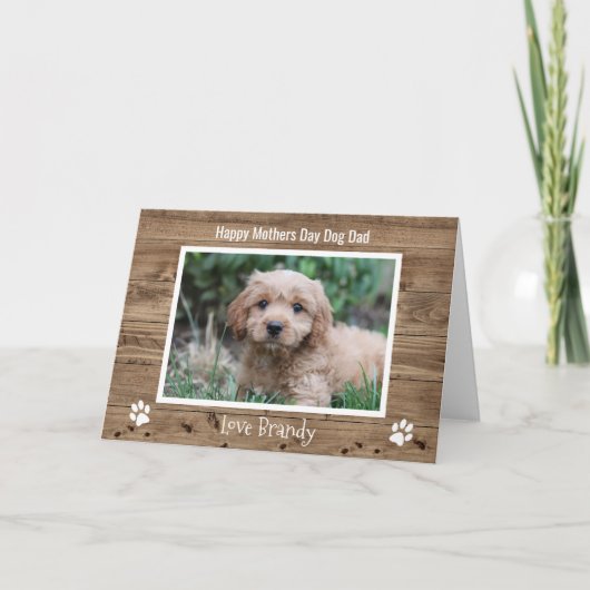 Schattige Hond Moeder Foto Moederdag Kaart (Voorkant)