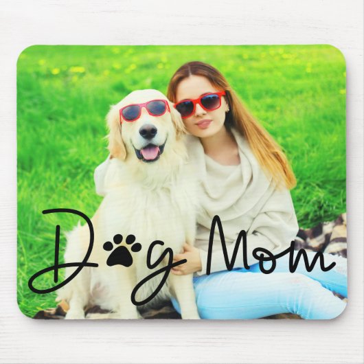 Schattige Hond Moeder Foto Muismat (Voorkant)