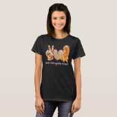 Schattige Hond Moeder Moederdag Vrede Liefde Goude T-shirt (Voorkant volledig)