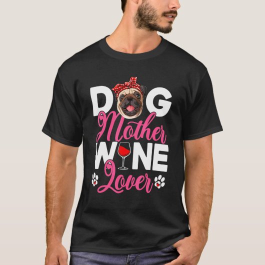Schattige hond moeder Pug Moederdag 1 T-shirt (Voorkant)