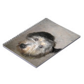 Schattige hond omhoog kijkend notitieboek (Linkerzijde)