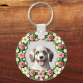 Schattige hond omlijst door Bright Design Sleutelhanger (Voorkant)