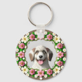 Schattige hond omlijst door Bright Design Sleutelhanger (Achterkant)