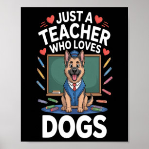 Schattige Hond Op School Poster
