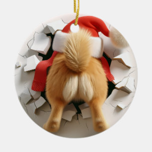 Schattige hond Ornament – Puppy gezicht voor en ac