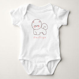 Schattige hond Persoonlijke naam modern Romper