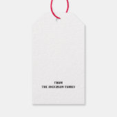Schattige Hond Prettig Kerstfeest Cadeaulabel (Achterkant)
