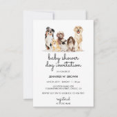 Schattige hond Puppies Baby shower Kaart (Voorkant)