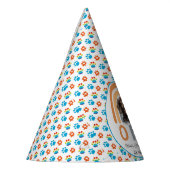 Schattige hond regenboog Waterverf 1e verjaardagsf Feesthoedjes (Links)