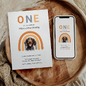 Schattige hond regenboog Waterverf 1e verjaardagsf Kaart