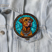 Schattige Hond Ronde Button 4,0 Cm (In situ)