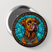 Schattige Hond Ronde Button 4,0 Cm (Voorkant /achterkant)