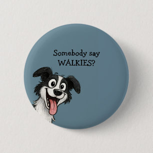 Schattige Hond Ronde Button 5,7 Cm
