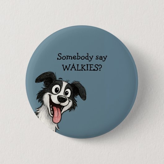 Schattige Hond Ronde Button 5,7 Cm (Voorkant)