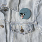 Schattige Hond Ronde Button 5,7 Cm (In situ)