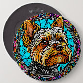 Schattige Hond Ronde Button 6,0 Cm (Voorkant /achterkant)