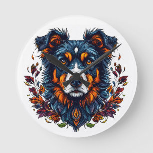 Schattige Hond Ronde Klok