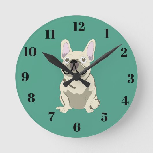 Schattige hond ronde klok (Voorkant)