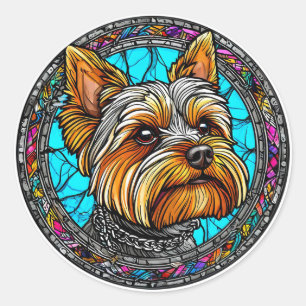 Schattige Hond Ronde Sticker