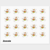 Schattige Hond Ronde Sticker (Vel)