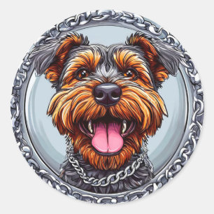 Schattige Hond Ronde Sticker