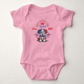 Schattige Hond Rood Wit en Woof Romper (Voorkant)