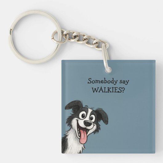 Schattige Hond Sleutelhanger (voorkant)