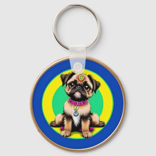 Schattige Hond Sleutelhanger (Voorkant)