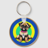 Schattige Hond Sleutelhanger (Achterkant)