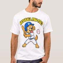 Schattige Hond Speelt Honkbal Poot-ject Fun Sport 