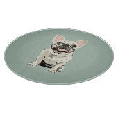 Schattige Hond, Stof Blauw Snijplank (Hoek)