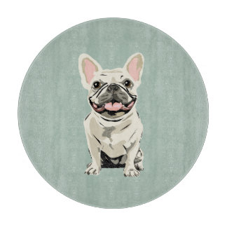 Schattige Hond, Stof Blauw Snijplank