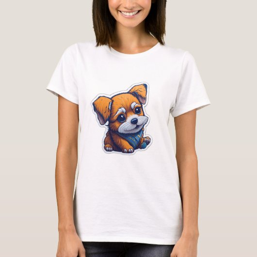 schattige hond t-shirt (Voorkant)