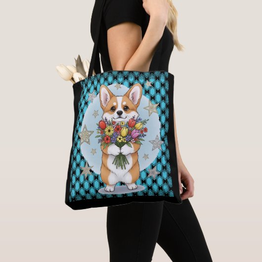 schattige hond tote bag (Dichtbij)