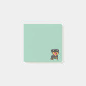 Schattige Hond Turquoise Groen Post-it® Notes (Voorkant)