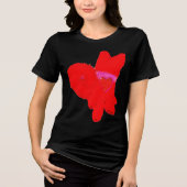 Schattige hond Valentijnsdag Tri-Blend Shirt (Voorkant)