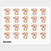 Schattige hond vierkante sticker (Vel)