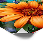 Schattige hond viert verjaardag perfect poster (Hoek)