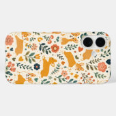 Schattige Hond Volkskunst Whimsical Hand Case-Mate iPhone Case (Achterkant (horizontaal))