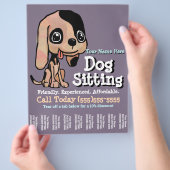 Schattige HOND Zittende Flyer Sjabloon (Hand)