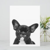 Schattige hond | Zwart Frans Bulldog Face Menu (Staand voorkant)