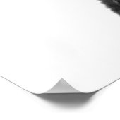 Schattige hond | Zwart Frans Bulldog Face Poster (Hoek)