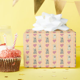 Schattige honden, botten en harten cadeaupapier