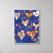 Schattige honden canvas afdruk (Voorkant)