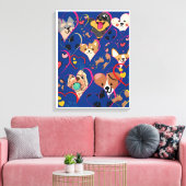Schattige honden canvas afdruk (Insitu (Woonkamer))