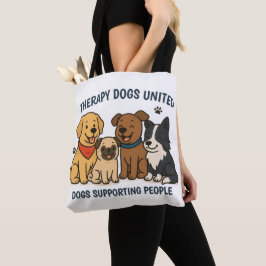 Schattige honden die mensen ondersteunen TDU-tas Tote Bag