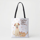 Schattige honden- en kattenontwerp voor Dierenvrie Tote Bag (Voorkant)