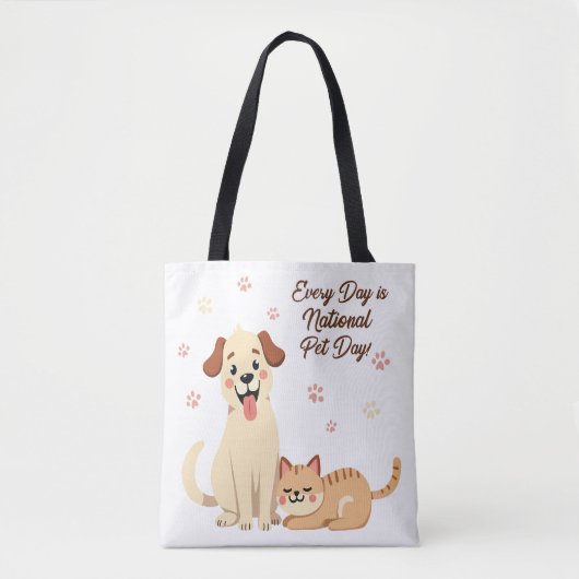 Schattige honden- en kattenontwerp voor Dierenvrie Tote Bag (Voorkant)